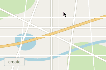 Click create, then drag the corners of the box